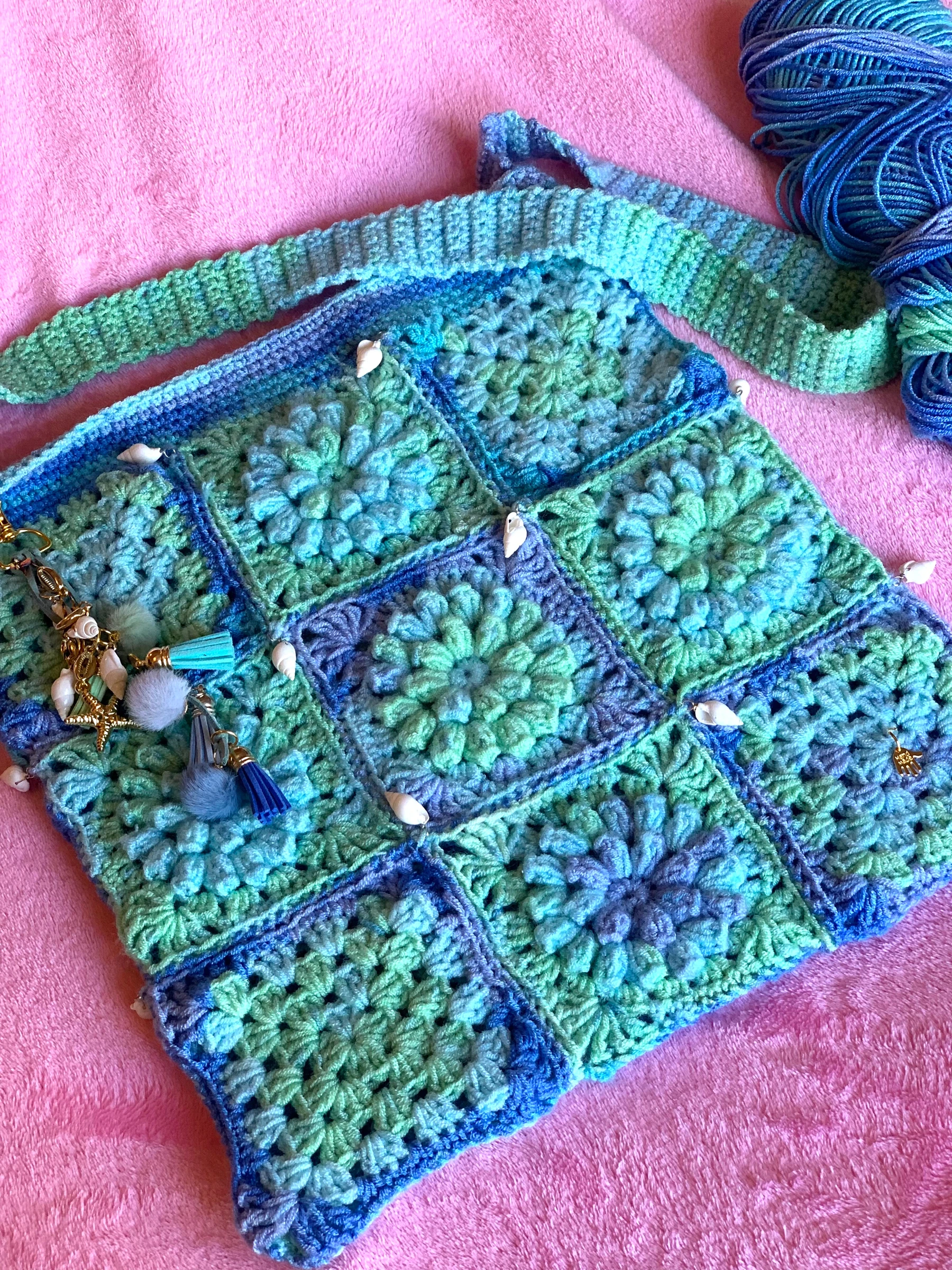 Tas. Oceaan blue . Made By Anne. Nieuw